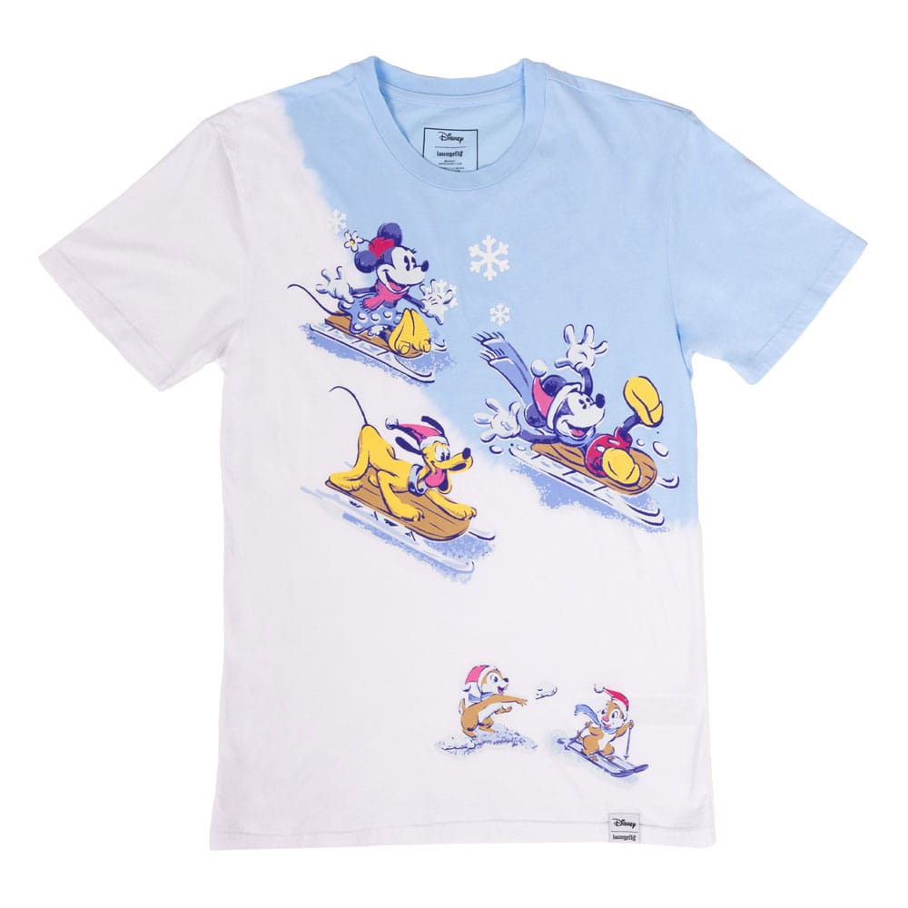 Disney by Loungefly Tee T-Shirt Unisex Mickey and Friends Winter Wonderland Size XL 0671803527706