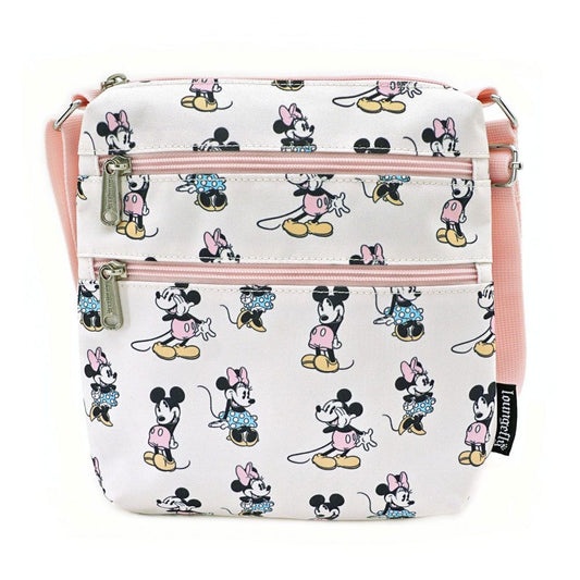 Disney by Loungefly Passport Bag Pastel Minnie Mickey AOP 0671803306974