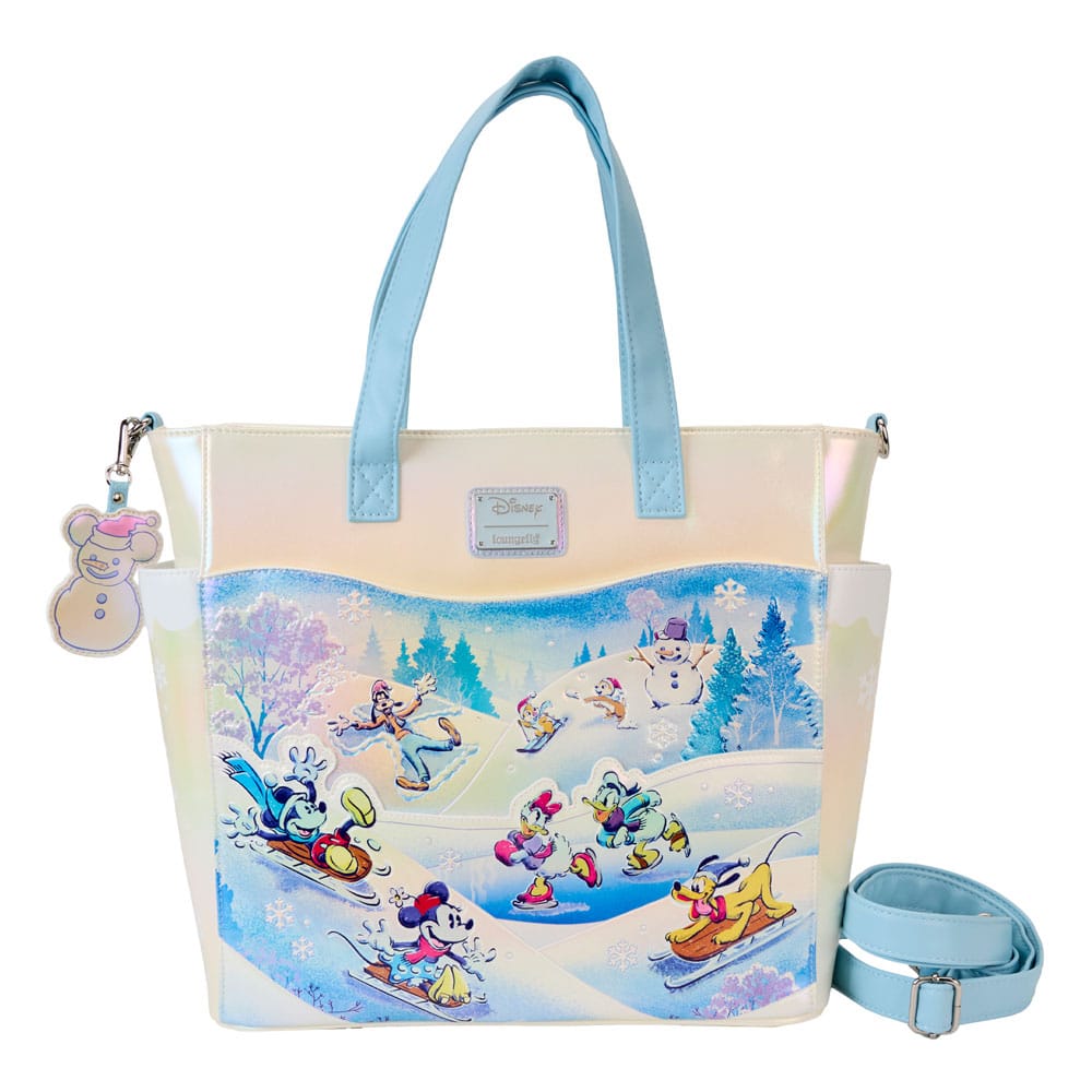 Disney by Loungefly Canvas Tote Bag Mickey and friends Winter Wonderland 0671803526839