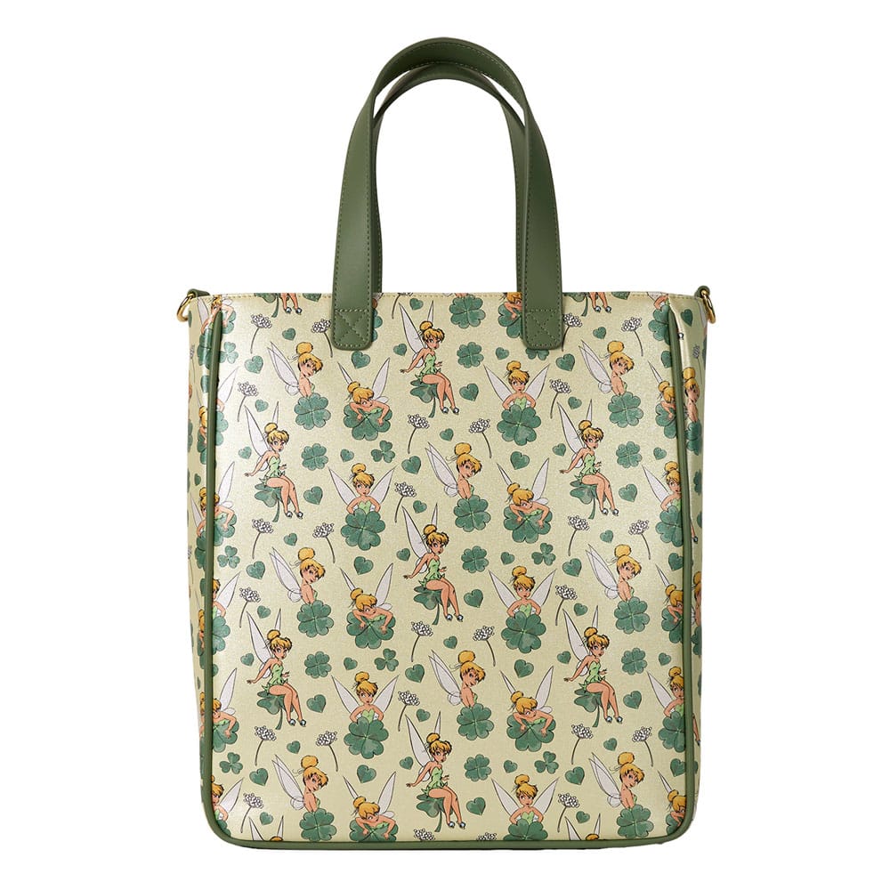 Disney by Loungefly Tote Bag with Coin Purse Tinker Bell 4-Leaf Clover 0671803536395