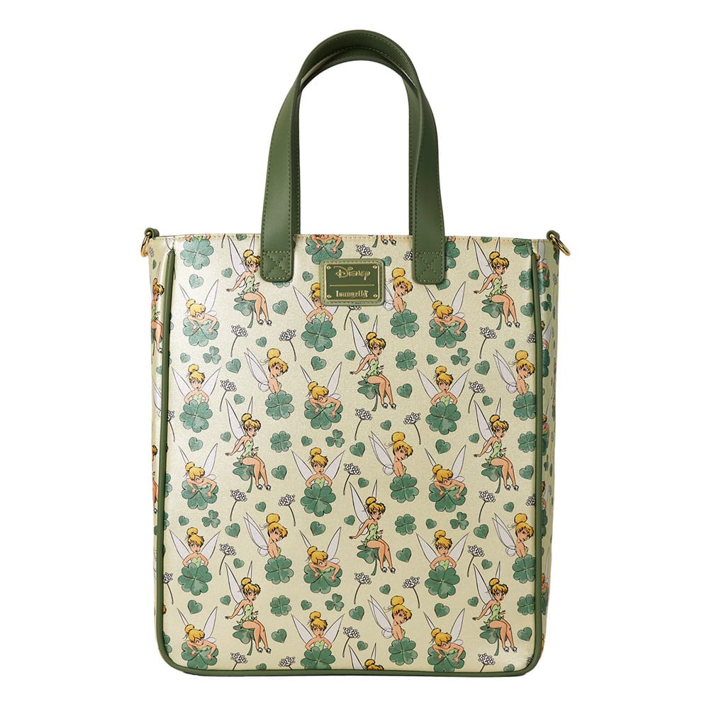 Disney by Loungefly Tote Bag with Coin Purse Tinker Bell 4-Leaf Clover 0671803536395