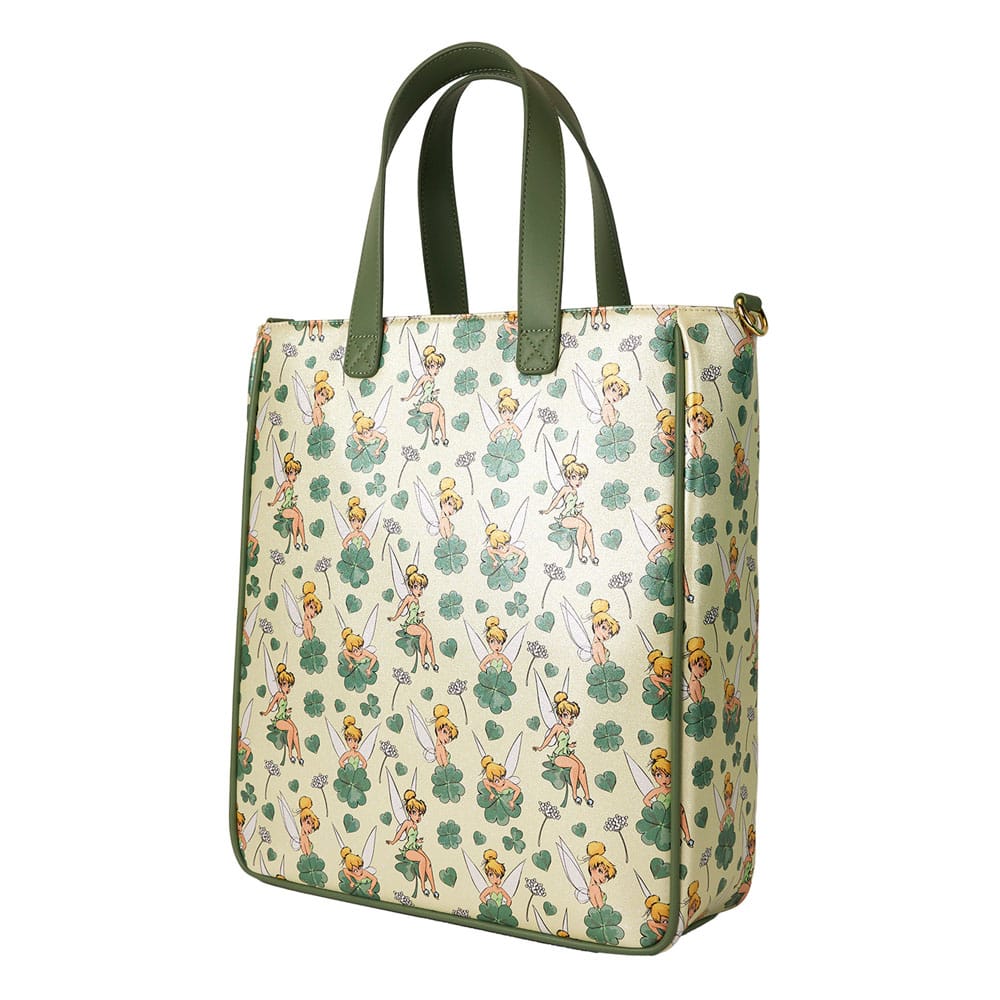 Disney by Loungefly Tote Bag with Coin Purse Tinker Bell 4-Leaf Clover 0671803536395