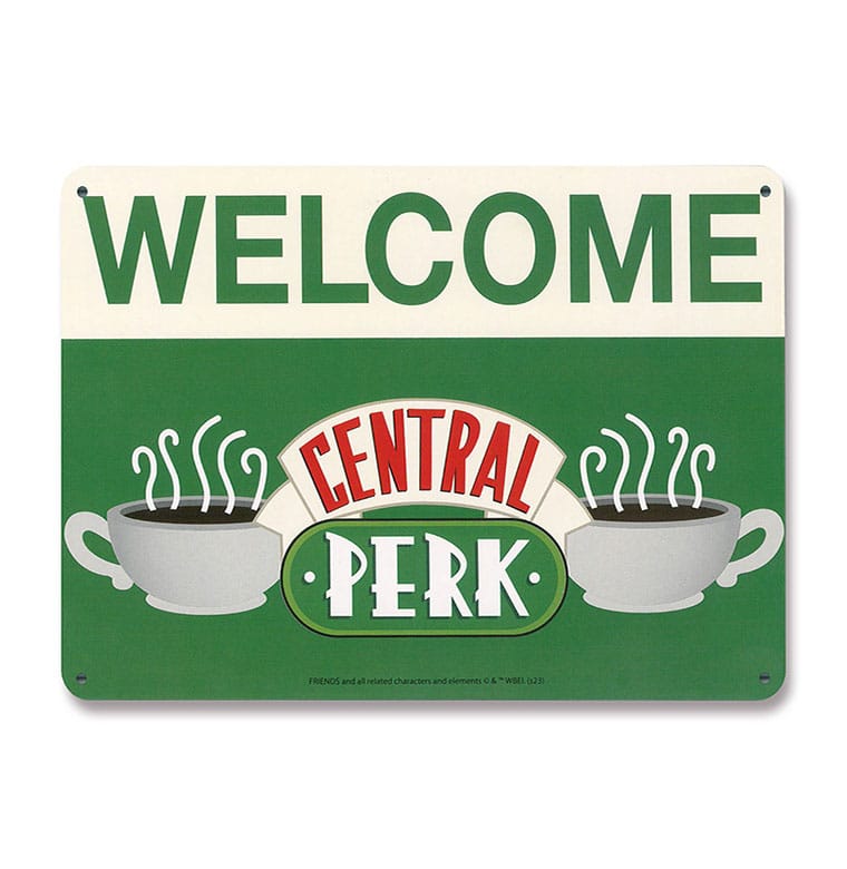 Friends Tin Sign Central Perk Welcome 15 x 21 cm 4045846407695