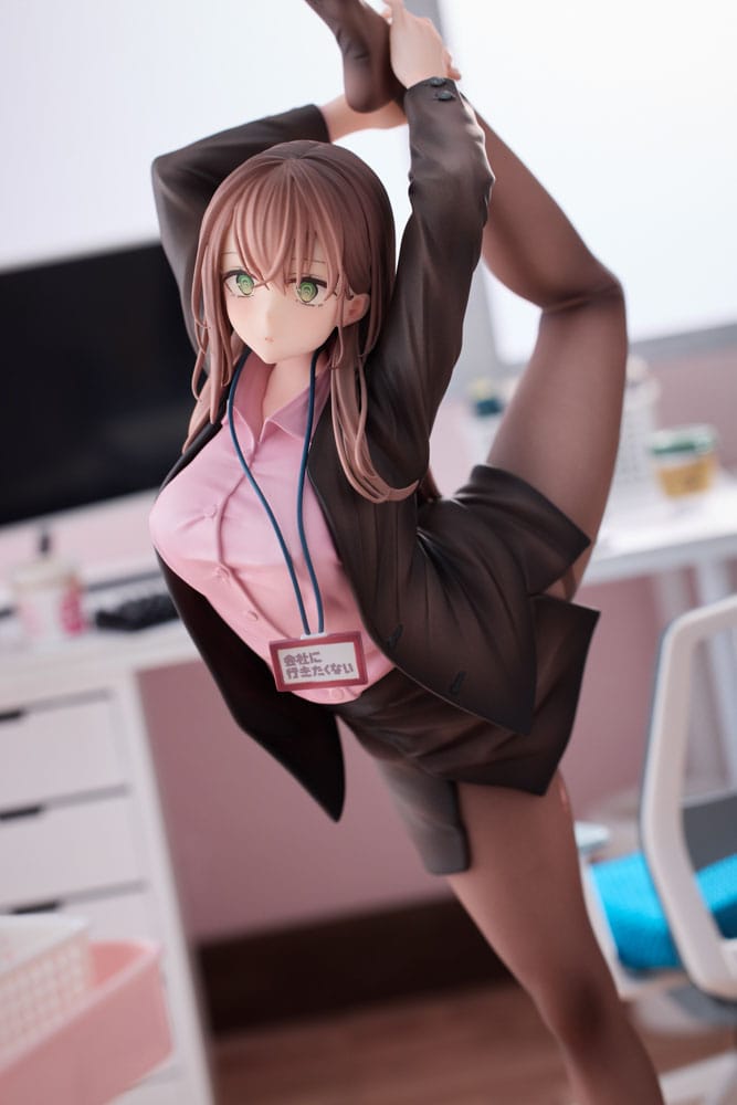 Original Character PVC Statue 1/6 OL-chan Who Doesn't Want to Go to Work Pink Ver. Deluxe Edition 26 cm 6976539770933