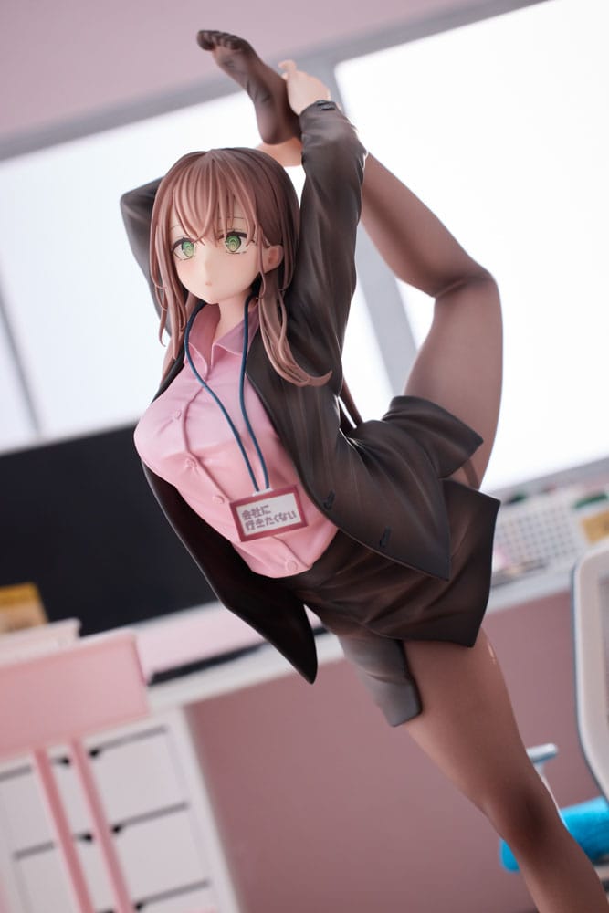 Original Character PVC Statue 1/6 OL-chan Who Doesn't Want to Go to Work Pink Ver. Deluxe Edition 26 cm 6976539770933