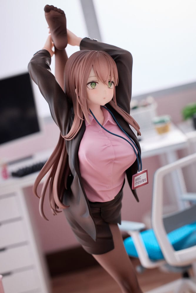 Original Character PVC Statue 1/6 OL-chan Who Doesn't Want to Go to Work Pink Ver. Deluxe Edition 26 cm 6976539770933