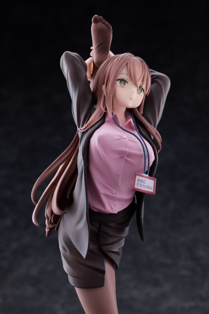 Original Character PVC Statue 1/6 OL-chan Who Doesn't Want to Go to Work Pink Ver. 26 cm 6976539770957