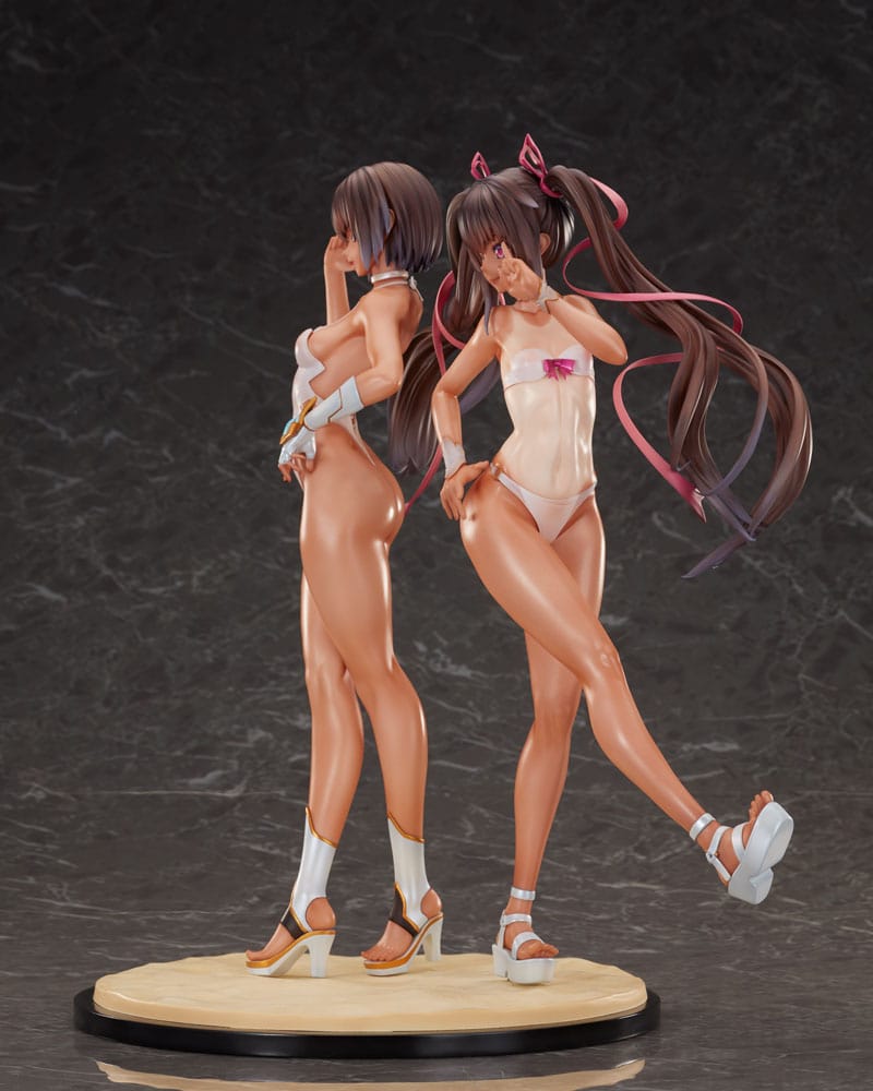 Taimanin RPG Set of 2 PVC Statue 1/6 Adult Yukikaze and Young Yukikaze Swimsuits Ver. 28 cm 6976539771435