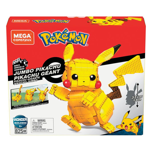 Pokémon Mega Construx Wonder Builders Construction Set Jumbo Pikachu 33 cm 0887961661149