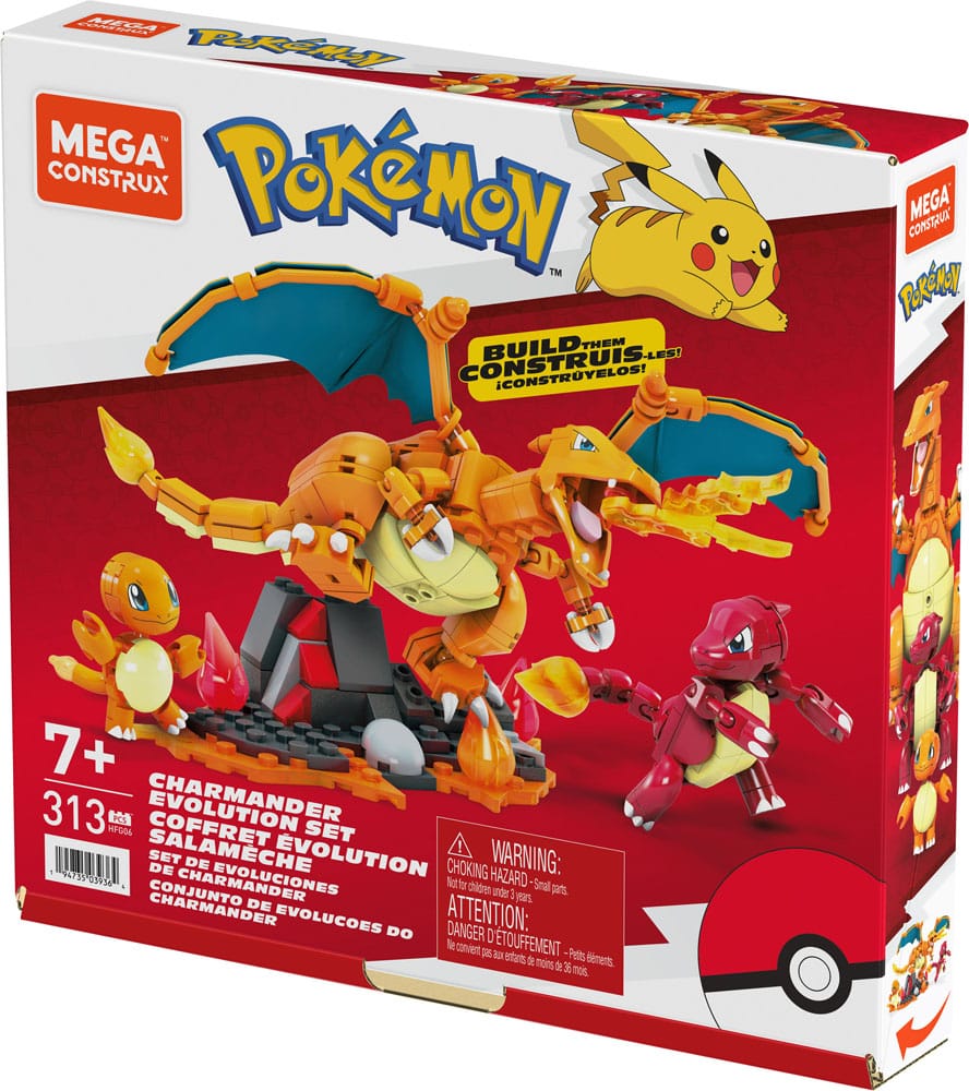 Pokémon Mega Construx Construction Set Charmander Evolution Set 0194735039364