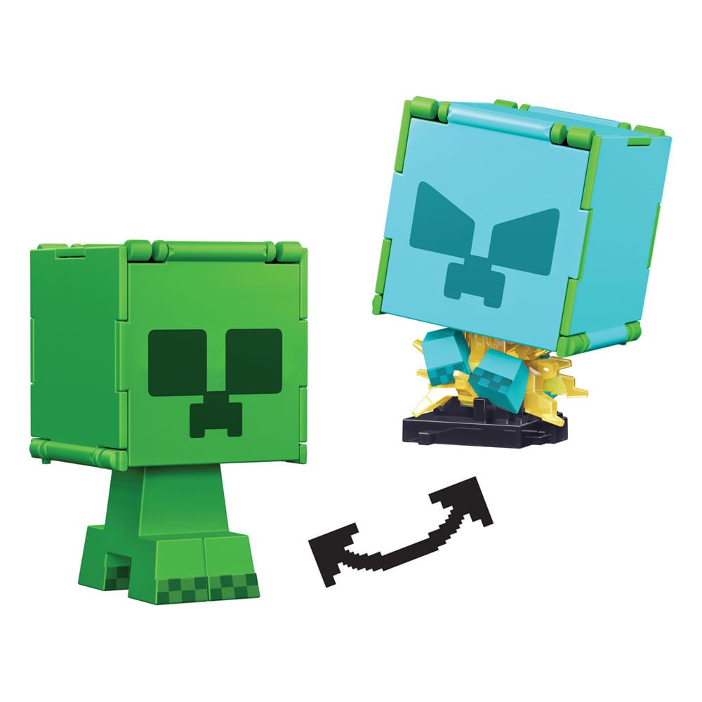 Minecraft Flippin Action Figure Creeper & Charged Creeper 0194735193301