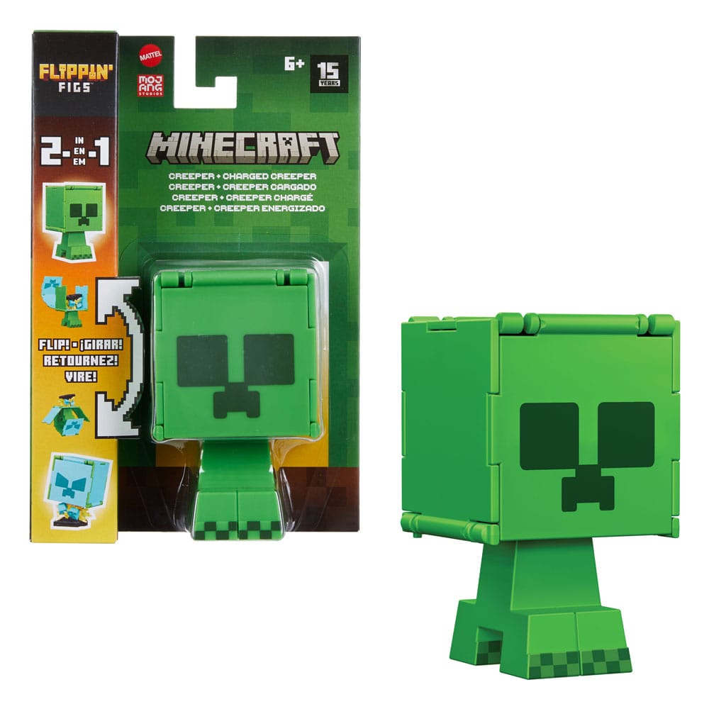 Minecraft Flippin Action Figure Creeper & Charged Creeper 0194735193301