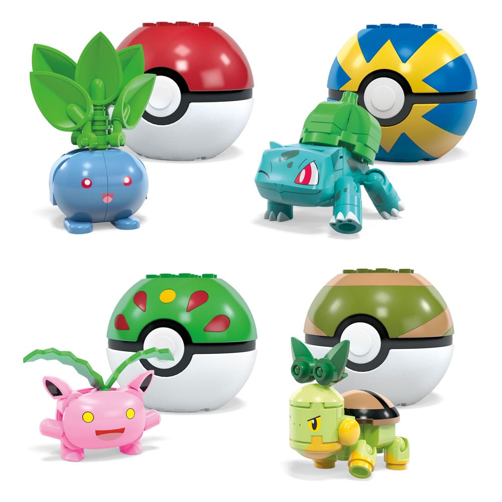 Pokémon MEGA Construction Set Grass-Type Trainer Team Building Toy Kit 0194735219421