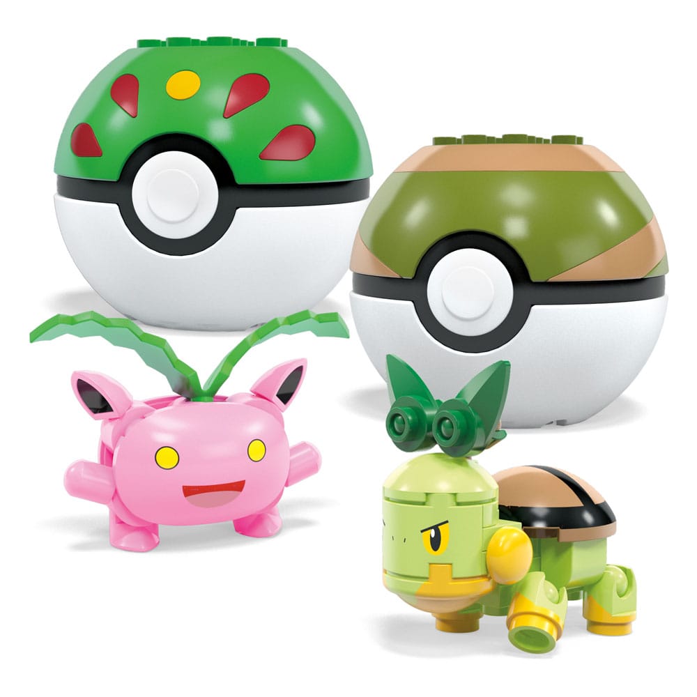 Pokémon MEGA Construction Set Grass-Type Trainer Team Building Toy Kit 0194735219421