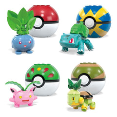 Pokémon MEGA Construction Set Grass-Type Trainer Team Building Toy Kit 0194735219421