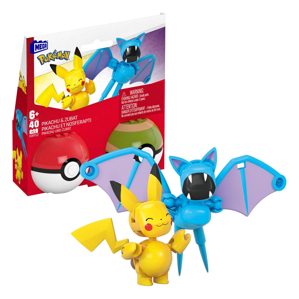 Pokémon MEGA Construction Set Poké Ball Collection: Pikachu & Zubat 0194735235735