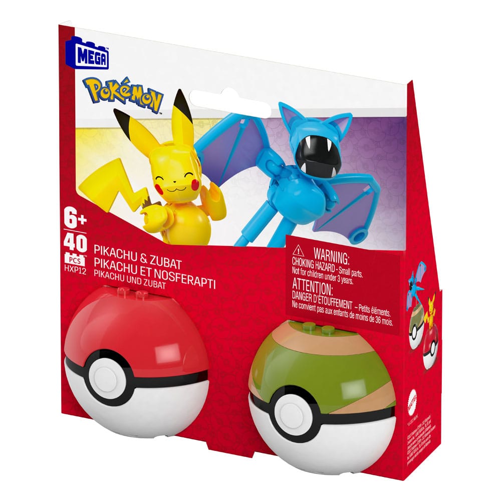 Pokémon MEGA Construction Set Poké Ball Collection: Pikachu & Zubat 0194735235735