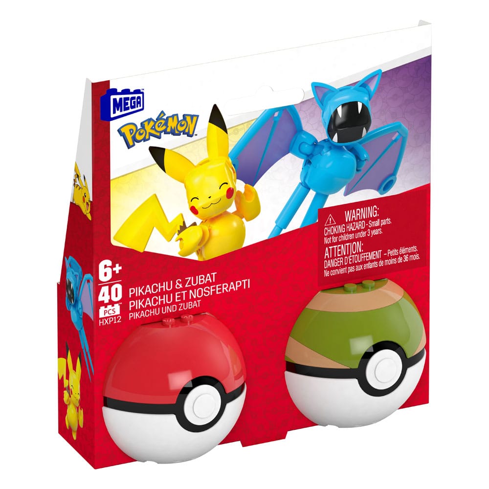 Pokémon MEGA Construction Set Poké Ball Collection: Pikachu & Zubat 0194735235735