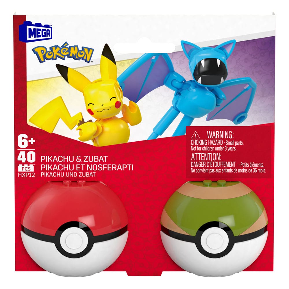 Pokémon MEGA Construction Set Poké Ball Collection: Pikachu & Zubat 0194735235735