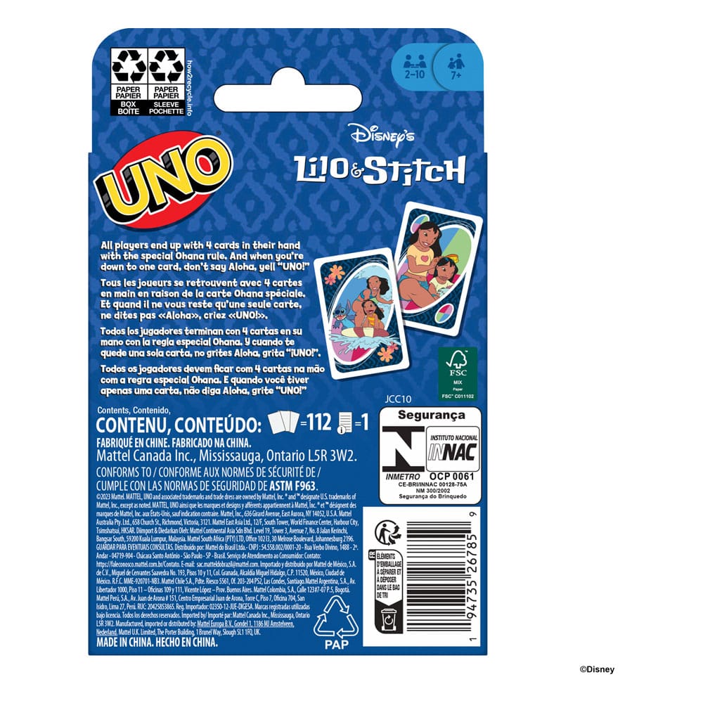 Lilo & Stitch Card Game UNO 0194735267859