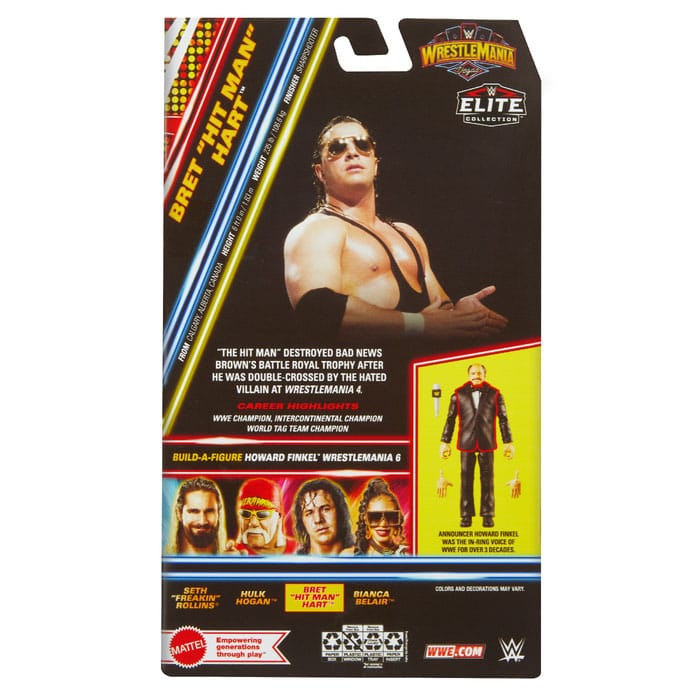 WWE WrestleMania Elite Collection Action Figure Bret "Hit Man" Hart 15 cm 0194735271696