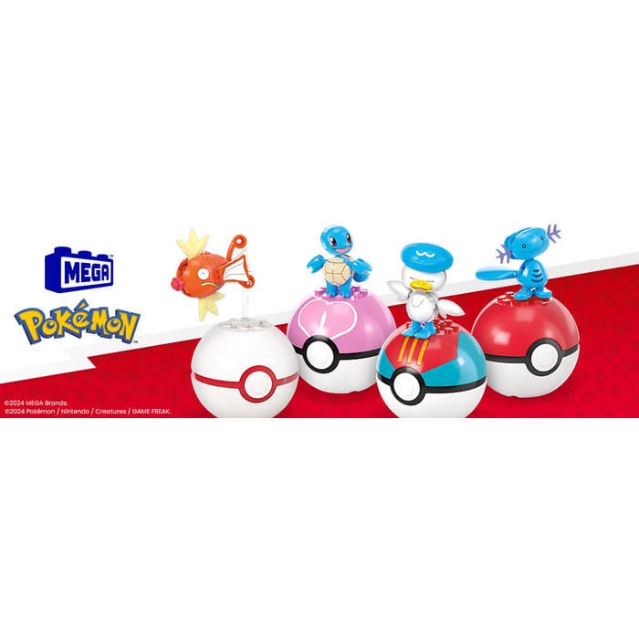 Pokémon MEGA Construction Set Water-Type Trainer Team Building Toy Kit 0194735275885