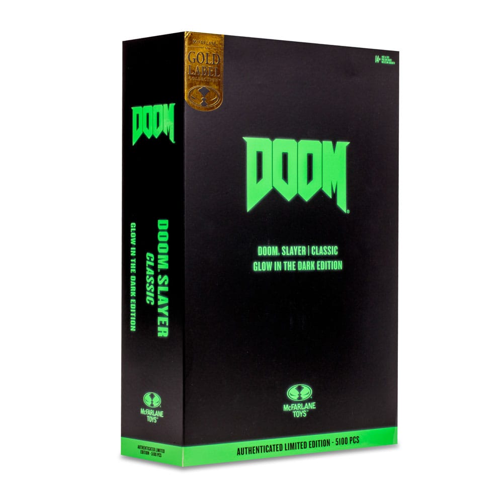 Doom Eternal Action Figure Doom Slayer Classic (Glow In The Dark Edition) Gold Label 18 cm 0787926111484