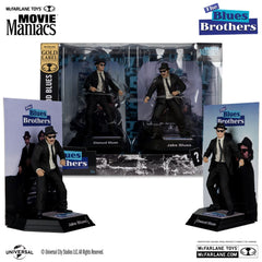 The Blues Brothers Movie Maniacs PVC Statue 2-Pack Jake & Elwood Blues (Gold Label) 15 cm 0787926140422