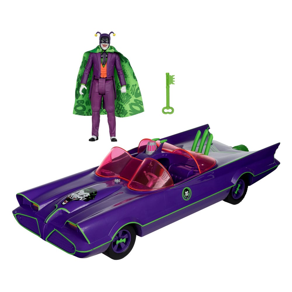 DC Retro Action Figure with vehicle Batman 66 Batmobil with Joker (Gold Label) 0787926150179