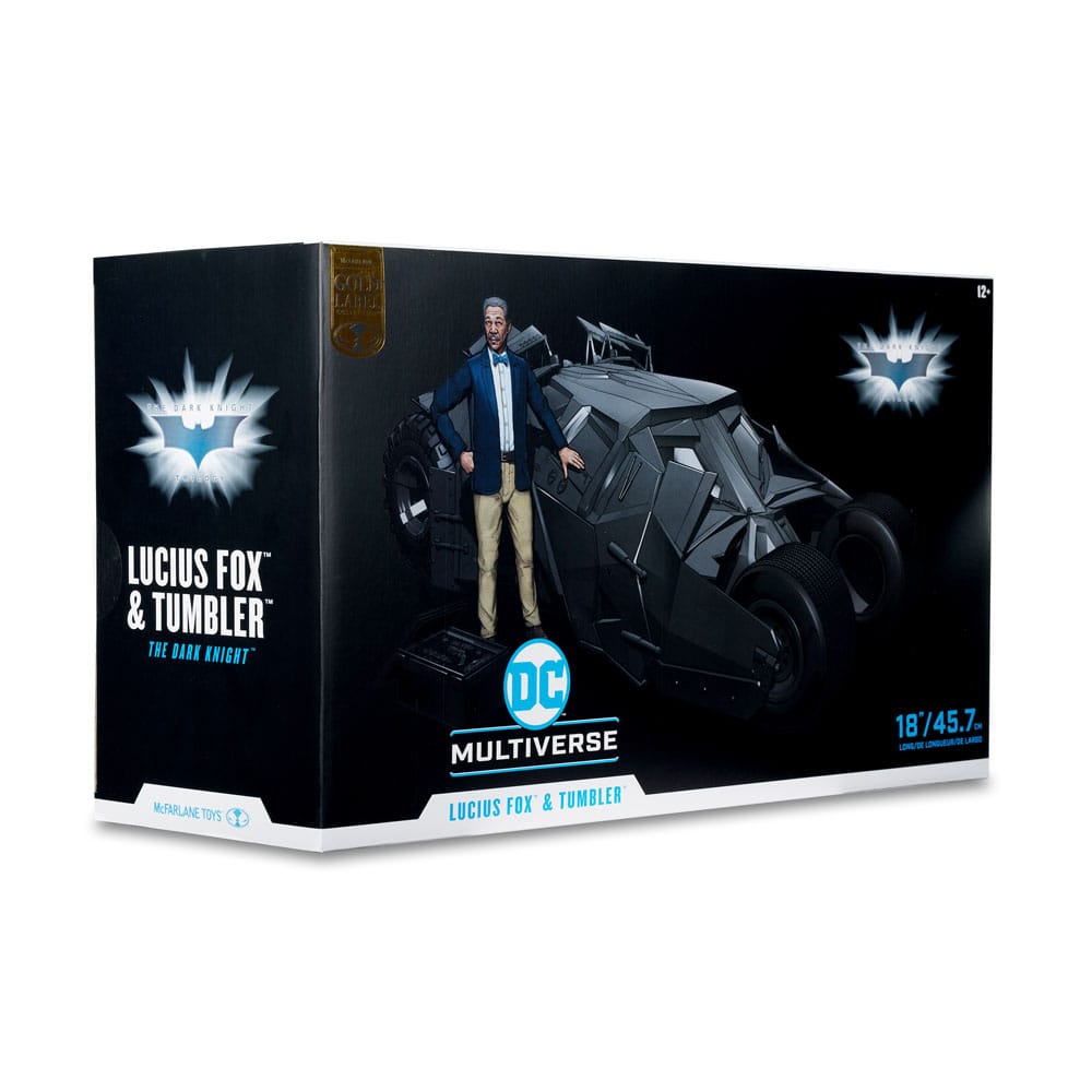 DC Multiverse Vehicle Tumbler with Lucuis Fox (The Dark Knight) (Gold Label) 0787926151930