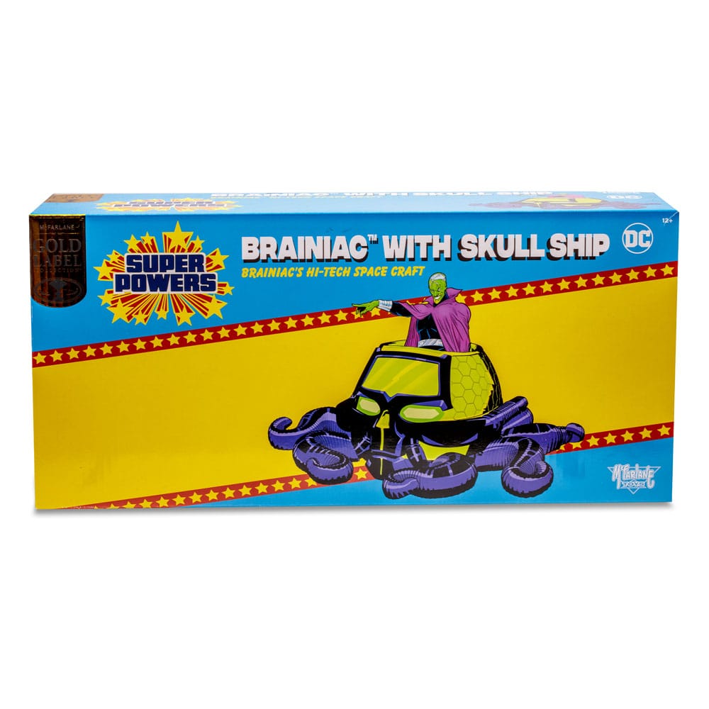 DC Direct Super Powers Action Figure with Vehicles Brainiac with Skull Ship (Gold Label) 12 cm 0787926158335