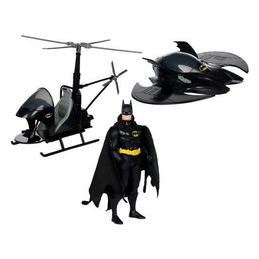 DC Direct Super Powers Action Figure Pack of 3 Batman (Black Suit), The Whirly & The Batwing (Black) (Gold Label) (SDCC) 13 cm 0787926158342