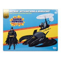 DC Direct Super Powers Action Figure Pack of 3 Batman (Black Suit), The Whirly & The Batwing (Black) (Gold Label) (SDCC) 13 cm 0787926158342