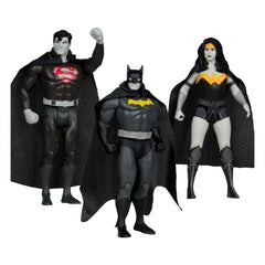 DC Direct Super Powers Action Figures Batman, Superman & Wonder Woman Black & White Accent Edition Gold Label 13 cm 0787926158366