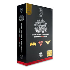 DC Direct Super Powers Action Figures Batman, Superman & Wonder Woman Black & White Accent Edition Gold Label 13 cm 0787926158366