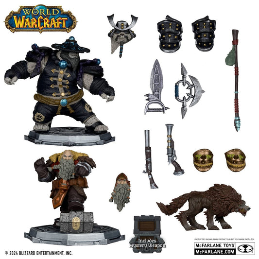 World of Warcraft PVC Statue 2-Pack 1/12 Dwarf Hunter: Beast Master & Pandaren: Monk (Gold Label) 15 cm 0787926167078