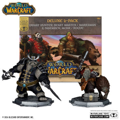 World of Warcraft PVC Statue 2-Pack 1/12 Dwarf Hunter: Beast Master & Pandaren: Monk (Gold Label) 15 cm 0787926167078