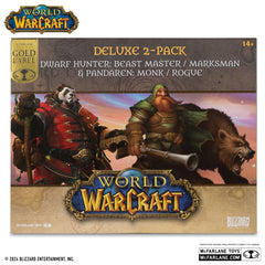 World of Warcraft PVC Statue 2-Pack 1/12 Dwarf Hunter: Beast Master & Pandaren: Monk (Gold Label) 15 cm 0787926167078