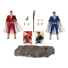 DC Multiverse Action Figures Pack of 2 Shazam (Battle Damage) & Freddie Freeman (Gold Label) 18 cm 0787926171310