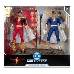 DC Multiverse Action Figures Pack of 2 Shazam (Battle Damage) & Freddie Freeman (Gold Label) 18 cm 0787926171310