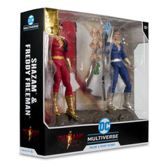 DC Multiverse Action Figures Pack of 2 Shazam (Battle Damage) & Freddie Freeman (Gold Label) 18 cm 0787926171310