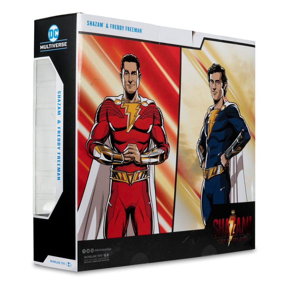 DC Multiverse Action Figures Pack of 2 Shazam (Battle Damage) & Freddie Freeman (Gold Label) 18 cm 0787926171310