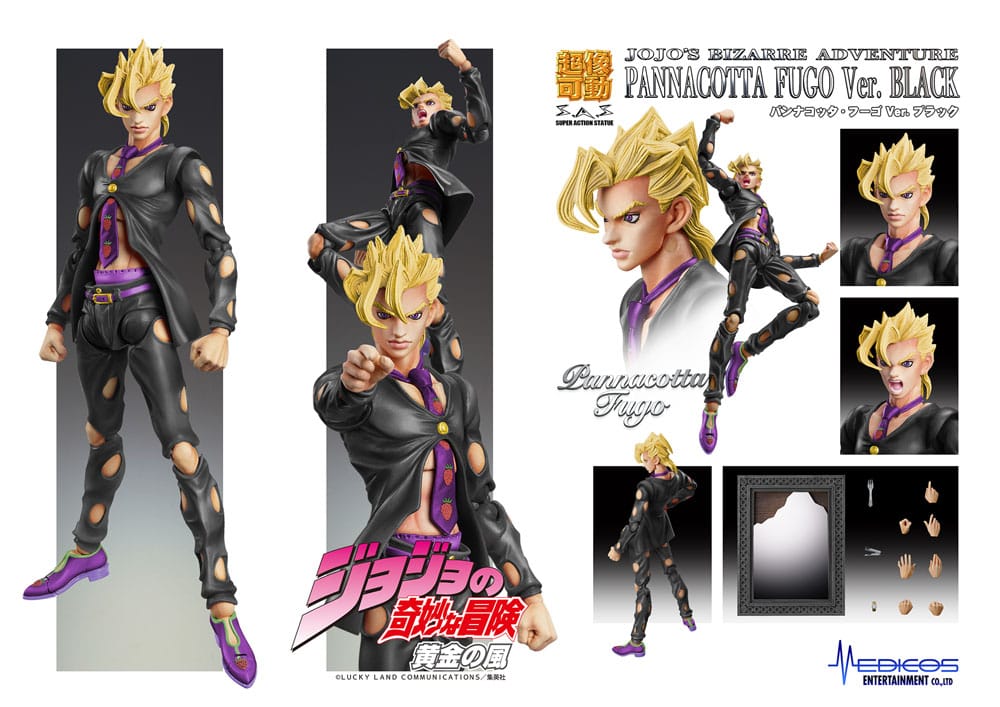 JoJo's Bizarre Adventure Part 5: Golden Wind Action Figure Chozokado (Pannacotta Fugo Ver. Black) 15 cm 4570188445864