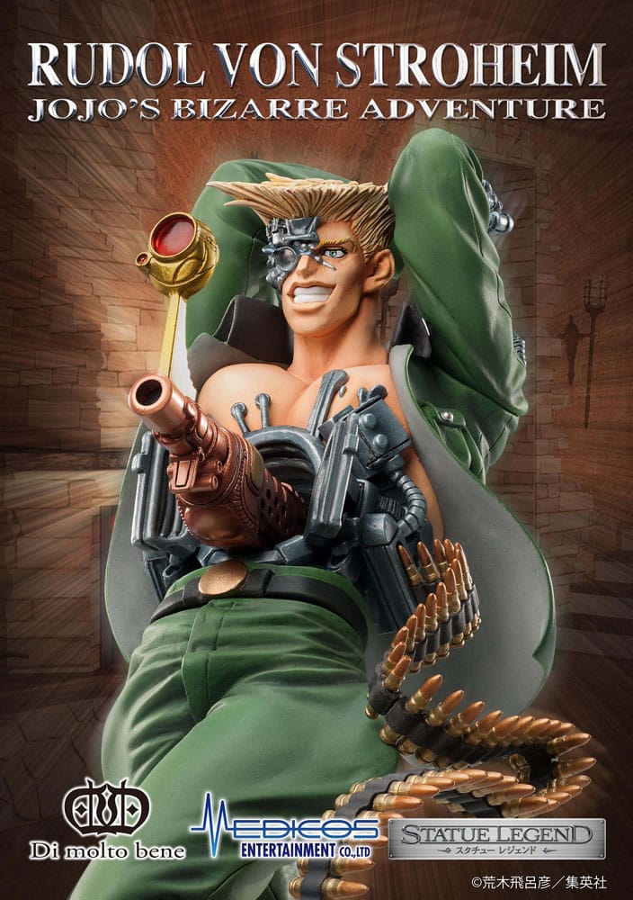 JoJo's Bizarre Adventure Part 2 : Battle Tendency Statue Legend PVC Statue Rudol von Stroheim 18 cm 4570188454293