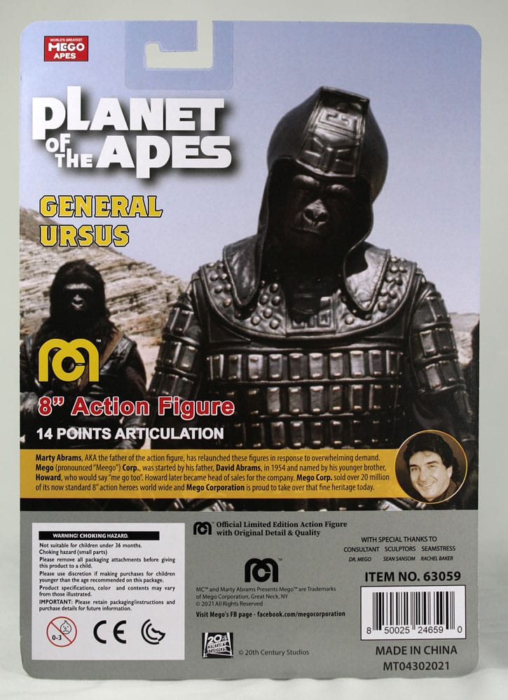 Planet of the Apes Action Figure General Ursus 20 cm 0850025246590