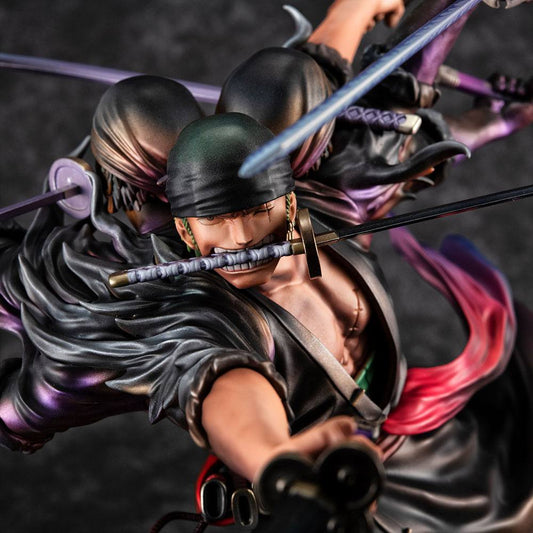 One Piece Excellent Model P.O.P PVC Statue SA-Maximum Roronoa Zoro Ver. Demon Spirit Kyuutouryuu Asura 17 cm 4535123716294