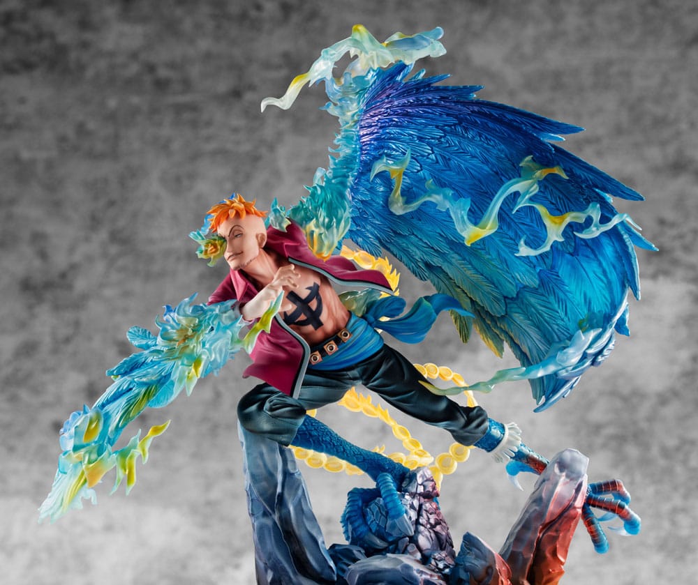 One Piece P.O.P MAS Maximum PVC Statue Marco the Phoenix Leader of 1st group of Whitebeard Pirates 32 cm 4535123716508