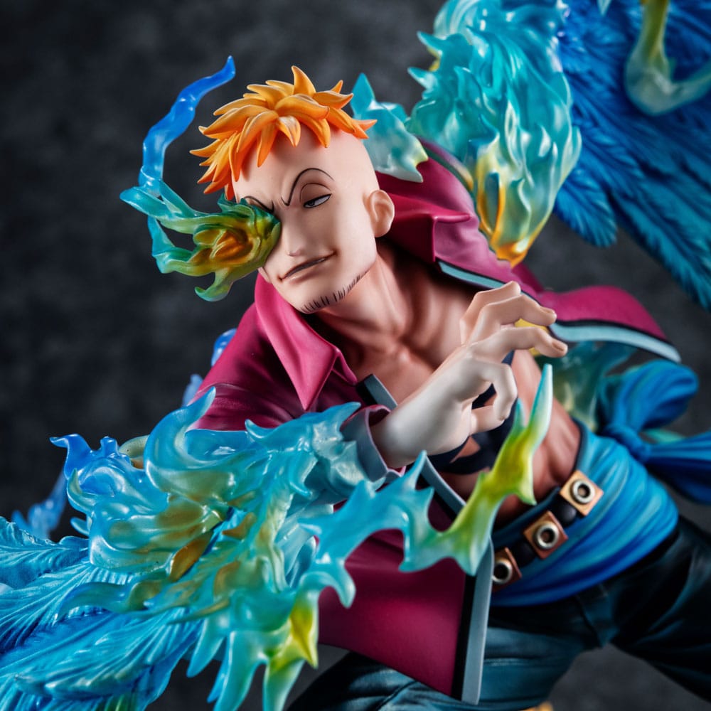 One Piece P.O.P MAS Maximum PVC Statue Marco the Phoenix Leader of 1st group of Whitebeard Pirates 32 cm 4535123716508