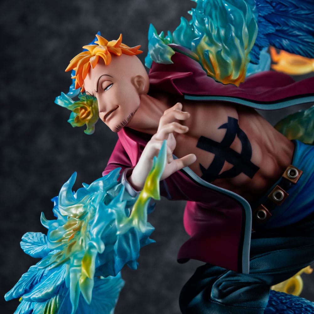 One Piece P.O.P MAS Maximum PVC Statue Marco the Phoenix Leader of 1st group of Whitebeard Pirates 32 cm 4535123716508