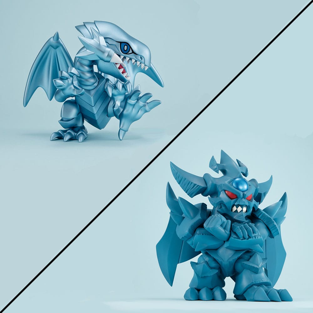 Yu-Gi-Oh! Duel Monsters Megatoon PVC Statue Blue Eyes White Dragon & Obelisk the Tormentor (with gift) 4535123841279